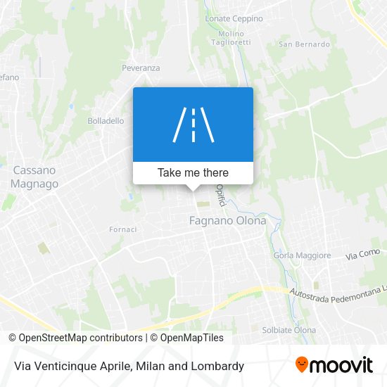 Via Venticinque Aprile map