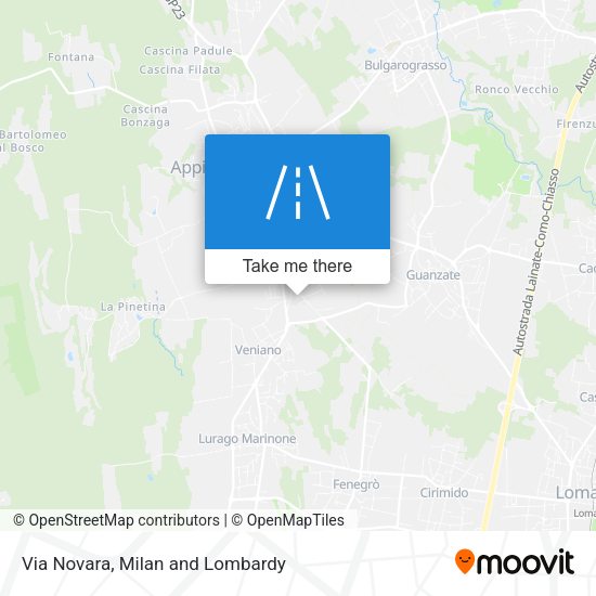 Via Novara map