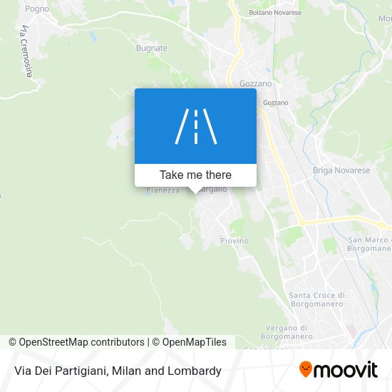 Via Dei Partigiani map