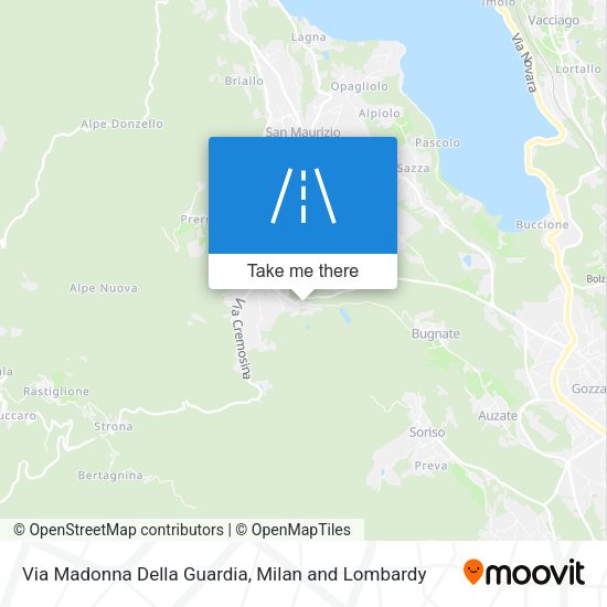 Via Madonna Della Guardia map