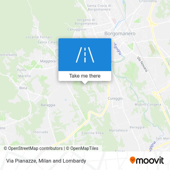 Via Pianazze map