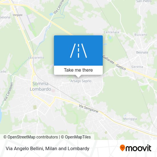 Via Angelo Bellini map