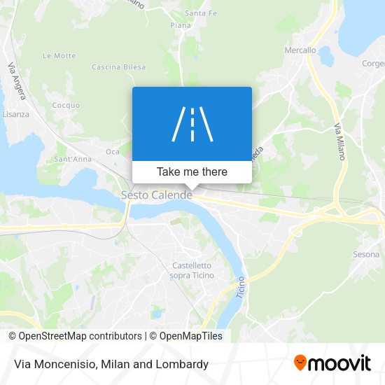 Via Moncenisio map