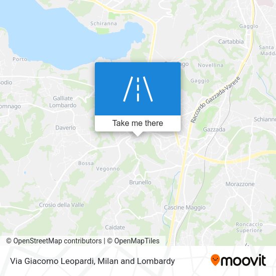 Via Giacomo Leopardi map