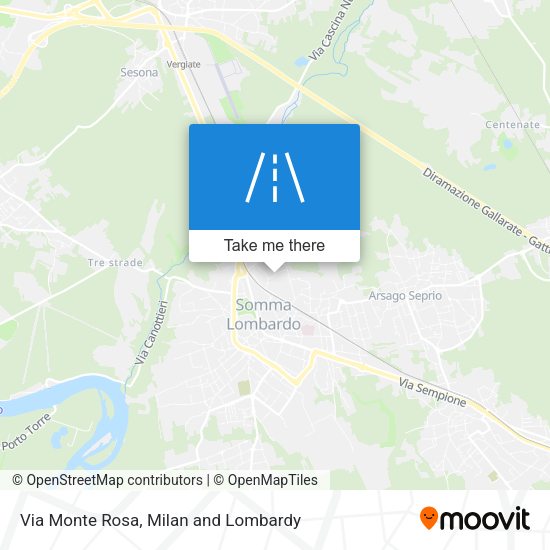 Via Monte Rosa map