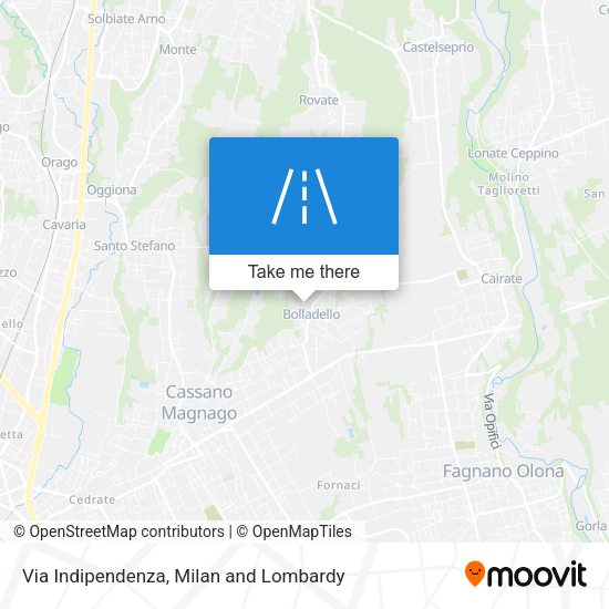 Via Indipendenza map