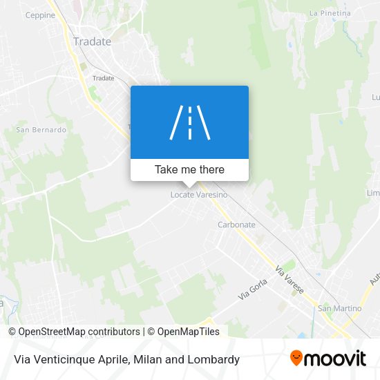 Via Venticinque Aprile map