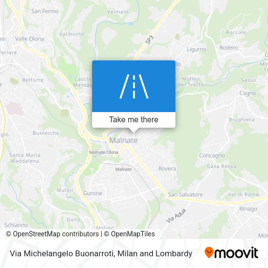 Via Michelangelo Buonarroti map