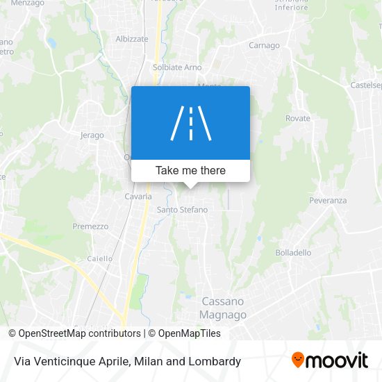 Via Venticinque Aprile map