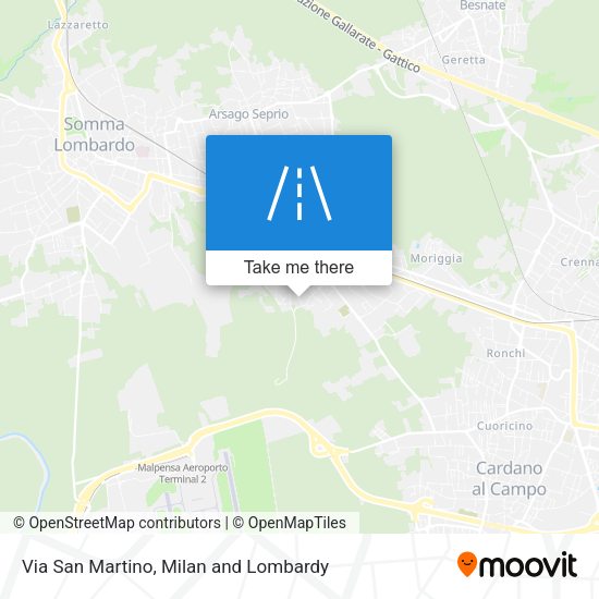 Via San Martino map