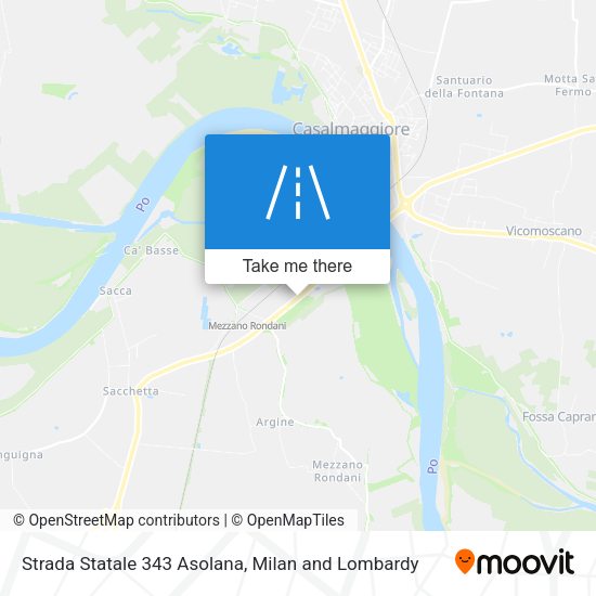 Strada Statale 343 Asolana map