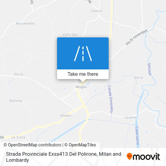 Strada Provinciale Exss413 Del Polirone map