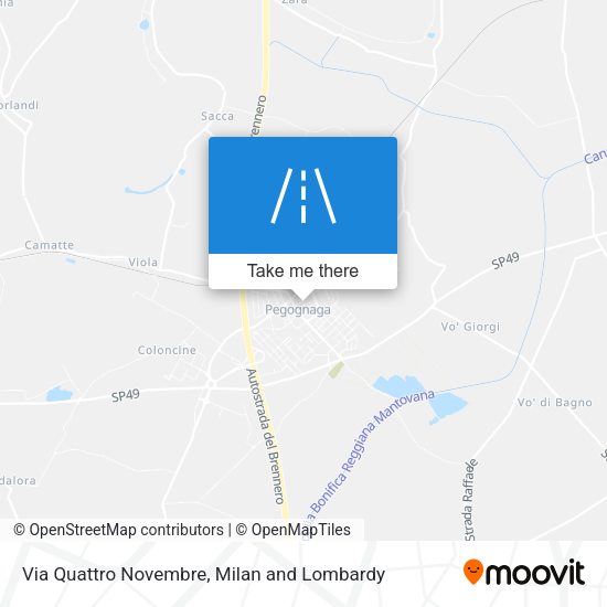 Via Quattro Novembre map