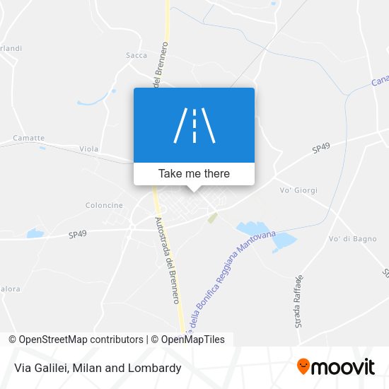 Via Galilei map