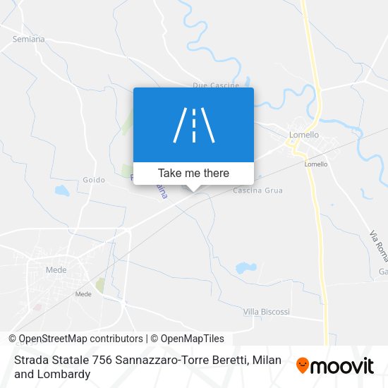 Strada Statale 756 Sannazzaro-Torre Beretti map
