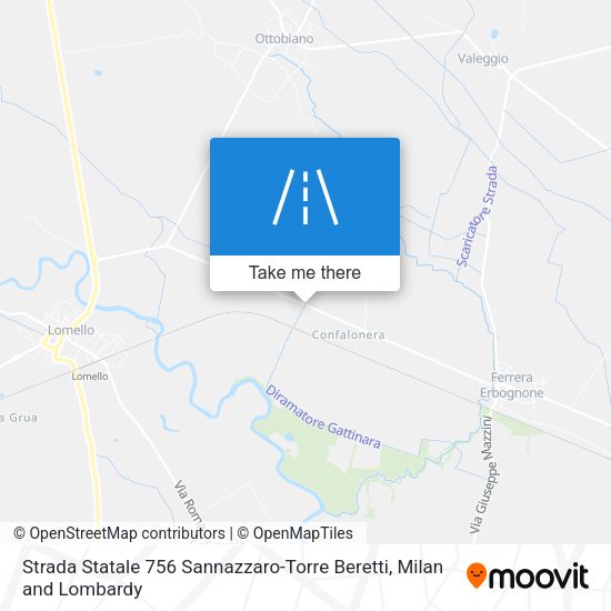 Strada Statale 756 Sannazzaro-Torre Beretti map