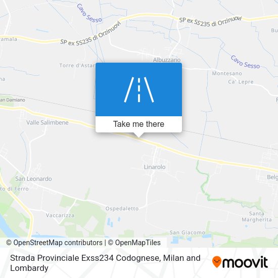 Strada Provinciale Exss234 Codognese map
