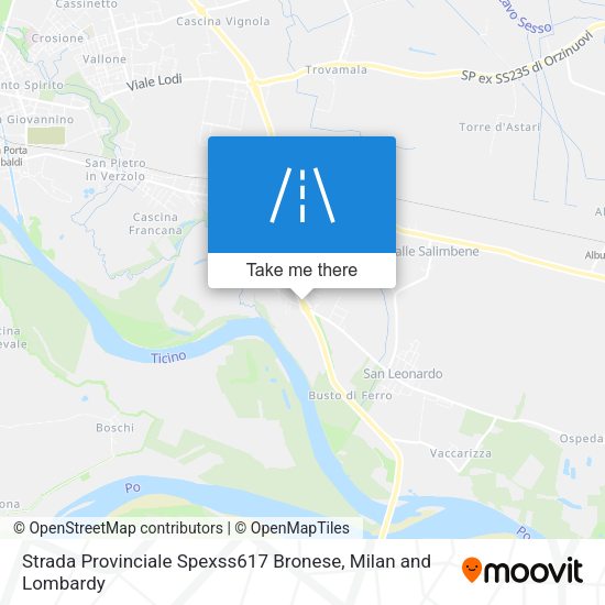 Strada Provinciale Spexss617 Bronese map
