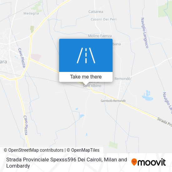 Strada Provinciale Spexss596 Dei Cairoli map