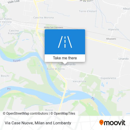 Via Case Nuove map