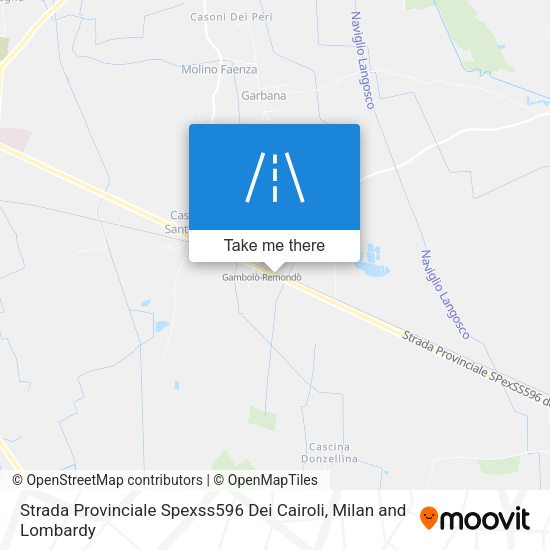 Strada Provinciale Spexss596 Dei Cairoli map