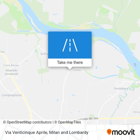 Via Venticinque Aprile map