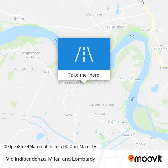 Via Indipendenza map