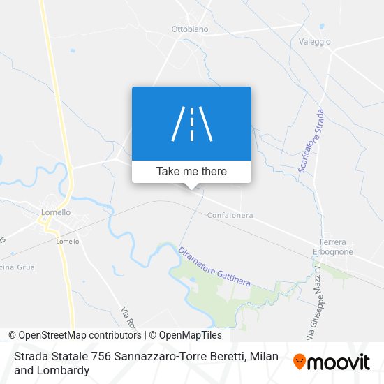 Strada Statale 756 Sannazzaro-Torre Beretti map