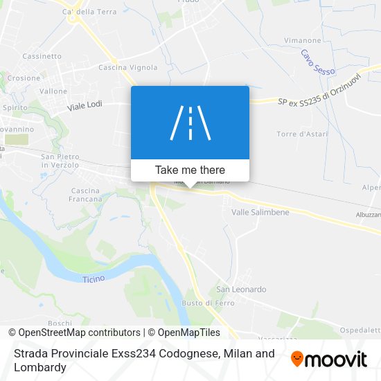 Strada Provinciale Exss234 Codognese map