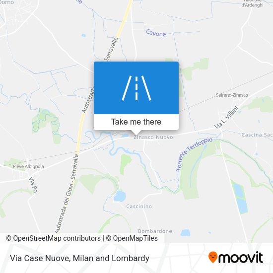 Via Case Nuove map