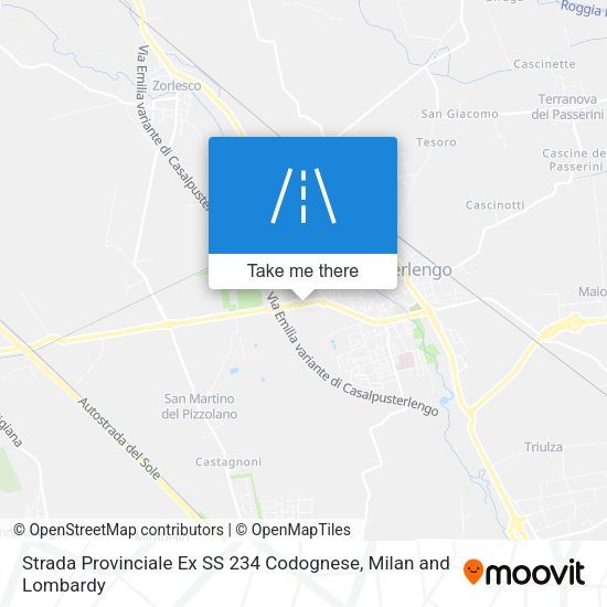 Strada Provinciale Ex SS 234 Codognese map