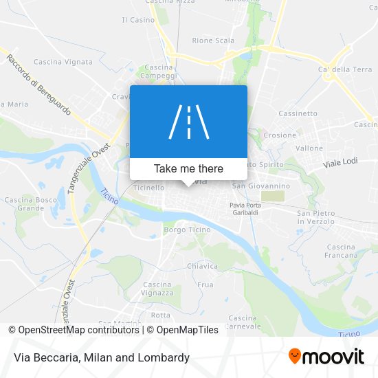 Via Beccaria map