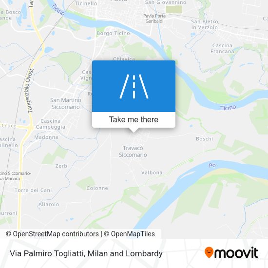 Via Palmiro Togliatti map
