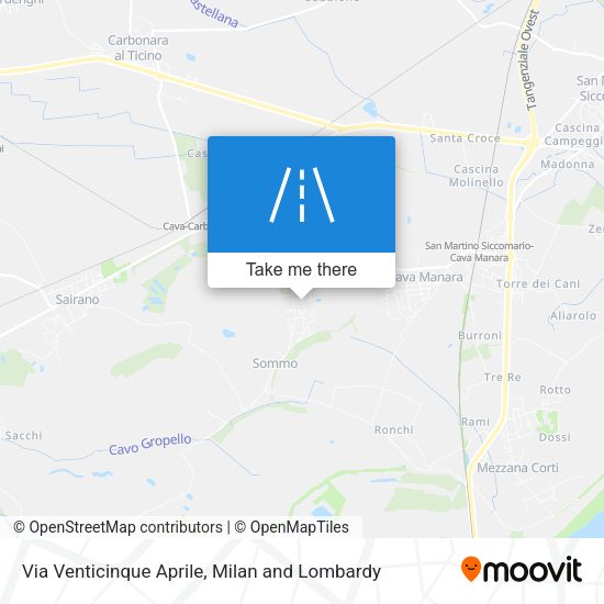 Via Venticinque Aprile map