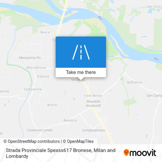 Strada Provinciale Spexss617 Bronese map