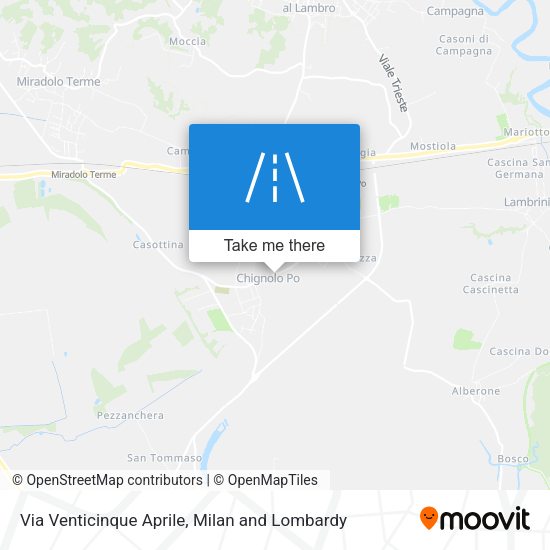 Via Venticinque Aprile map