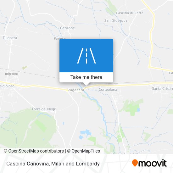 Cascina Canovina map