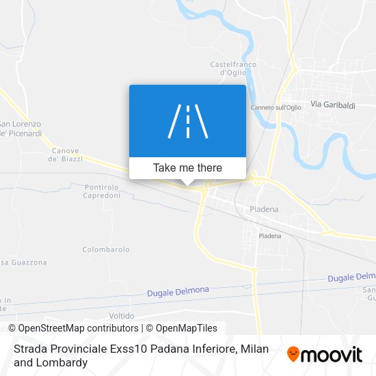 Strada Provinciale Exss10 Padana Inferiore map