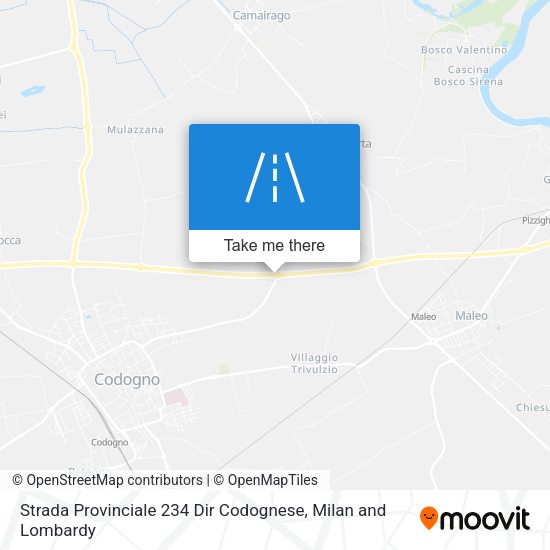 Strada Provinciale 234 Dir Codognese map