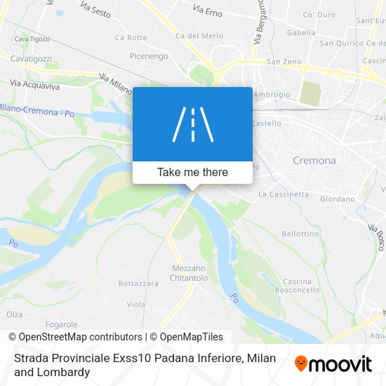 Strada Provinciale Exss10 Padana Inferiore map