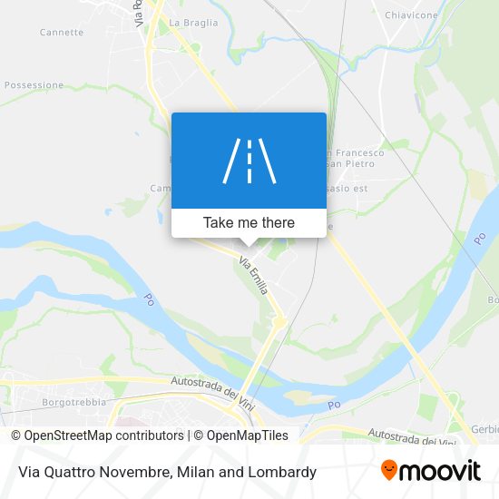 Via Quattro Novembre map