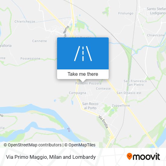 Via Primo Maggio map