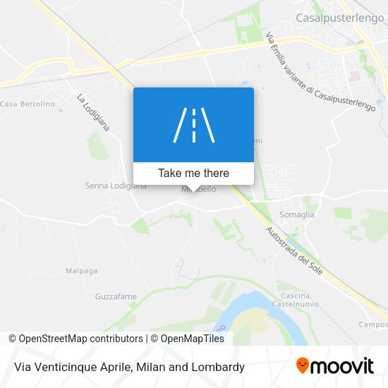 Via Venticinque Aprile map