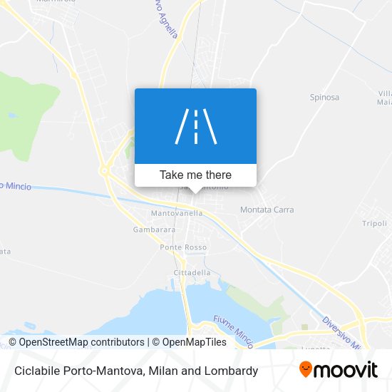 Ciclabile Porto-Mantova map