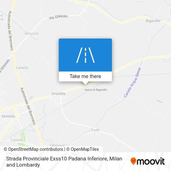 Strada Provinciale Exss10 Padana Inferiore map