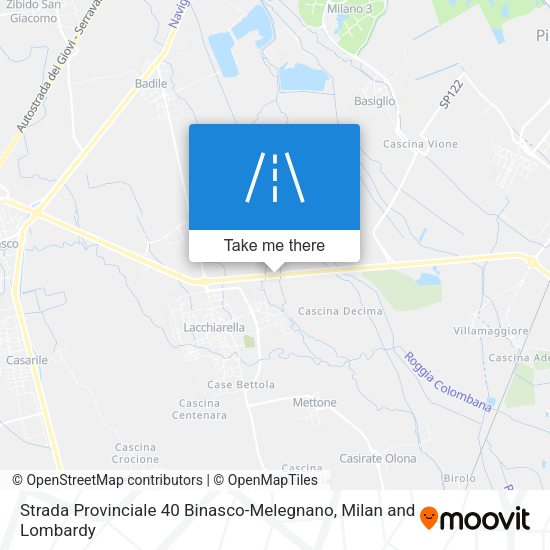 Strada Provinciale 40 Binasco-Melegnano map