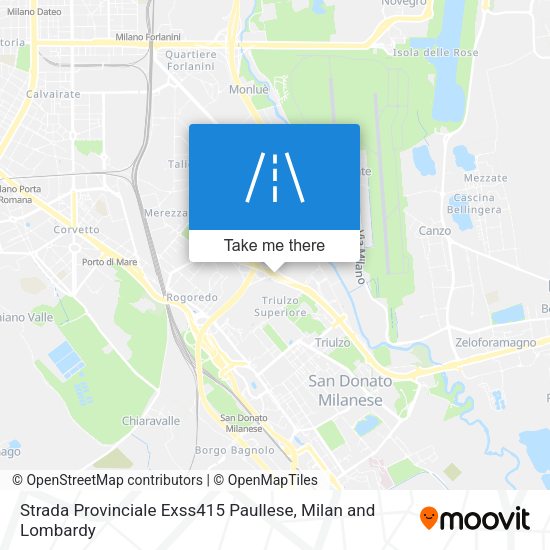 Strada Provinciale Exss415 Paullese map