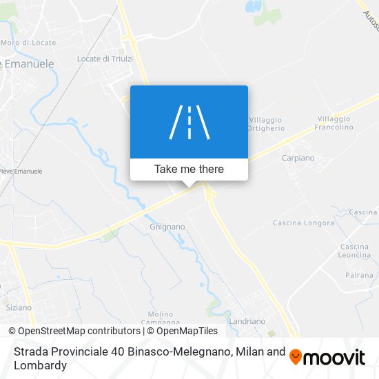 Strada Provinciale 40 Binasco-Melegnano map