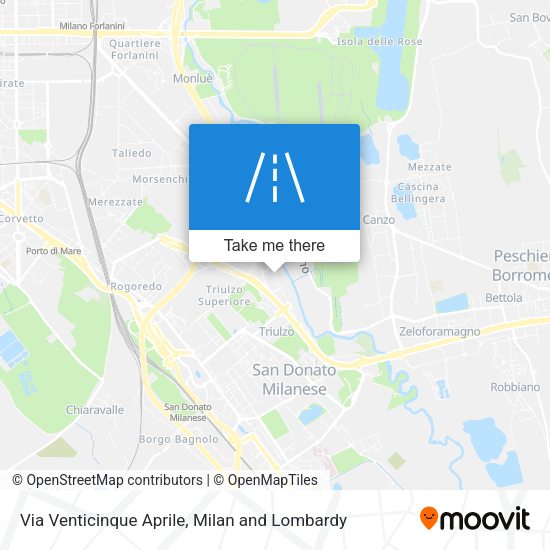 Via Venticinque Aprile map