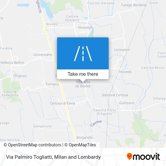 Via Palmiro Togliatti map